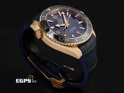 OMEGA 歐米茄 Planet Ocean 600&nbsp;21563442103001 18K玫瑰金材質 <font color="#05f0f0">藍色陶瓷單向旋轉錶圈、錶殼</font>&nbsp;<font color="#FF0000">2025年保卡 新錶訂價：999,000元&nbsp;</font>同軸擒縱 自動上鏈 43.5mm