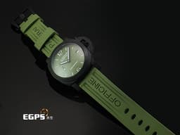 PANERAI 沛納海 Luminor Quarantta Carbotech PAM01526 PAM1526 碳纖維材質 <font color="#6b9a4c">軍綠色面盤 錶帶快拆式功能</font>&nbsp;三日鍊 小秒針&nbsp;<font color="#FF0000">2026年保卡 </font>自動上鍊  40mm