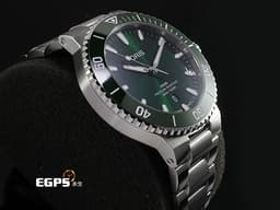 ORIS 豪利時 Aquis Date 時間之海 0173377894157&nbsp;<font color="#009100">綠色陶瓷錶圈 綠色面盤 綠水鬼</font> 不鏽鋼材質 <font color="#ff0000">2025年保卡</font><font color="#FF0000"></font> 潛水錶 自動上鍊 43.5mm