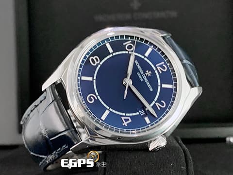 Vacheron Constantin 江詩丹頓 VC Fiftysix 4600E/000A-B487 不鏽鋼材質 皮帶款 經典 復古 最受歡迎的藍色面盤  2023年保單 台灣公司貨 自動上鍊 40mm