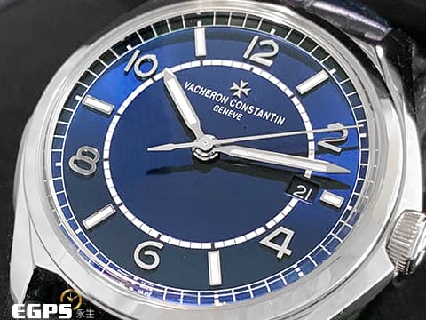 Vacheron Constantin 江詩丹頓 VC Fiftysix 4600E/000A-B487 不鏽鋼材質 皮帶款 經典 復古 最受歡迎的藍色面盤  2023年保單 台灣公司貨 自動上鍊 40mm