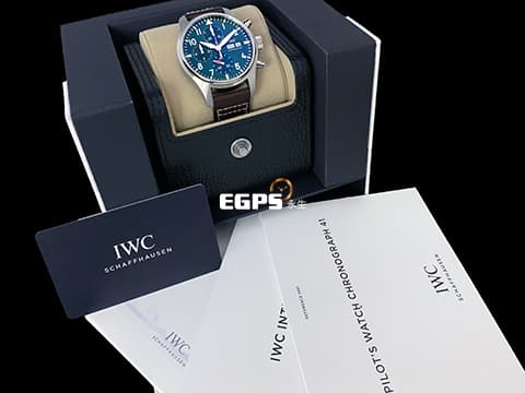 IWC 萬國 Pilot`s Chronograph 41 飛行員 IW388103 計時碼錶 綠色面盤  不鏽鋼 最新EasX-CHANGE錶帶更換系統 2024年保卡 飛行錶 自動上鏈 41mm