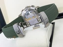 Patek Philippe 百達翡麗 PP錶 Aquanaut Flyback Chronograph 海底探險家 海探 手雷 5968G-010 <font color=#adcd00>卡其綠色格紋面盤</font> 5968 G 飛返 計時碼表 18K白金材質 <font color=#FF0000>2022年保單</font> 自動上鍊 42mm