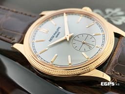 Patek Philippe 百達翡麗 PP錶 Calatrava系列 6119R-001 18K玫瑰金材質 <font color="#DDDDDD">銀白色粒紋面盤</font> 小秒針 <font color="#f3baa1"> 經典巴黎釘紋錶圈</font> 6119 <font color="#FF0000"> 2024年保單 39mm錶徑 西裝紳士首選錶款</font> 手上鍊 39mm