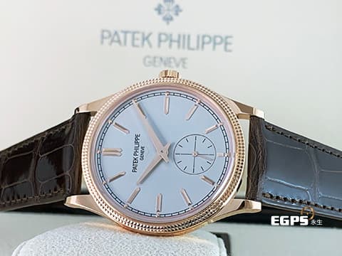 Patek Philippe 百達翡麗 PP錶 Calatrava系列 6119R-001 18K玫瑰金材質 銀白色粒紋面盤 小秒針  經典巴黎釘紋錶圈 6119  2024年保單 39mm錶徑 西裝紳士首選錶款 手上鍊 39mm