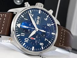 IWC 萬國錶 Pilot's Chronograph 飛行員系列 IW377714 計時碼表 <font color="#0080FF">Le Petit Prince「小王子」特別版 藍色面盤</font> 不鏽鋼 <font color="#FF0000">2021年保卡</font>&nbsp;飛行錶 自動上鍊 43mm