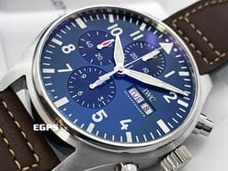 IWC 萬國錶 Pilot's Chronograph 飛行員系列 IW377714 計時碼表 <font color="#0080FF">Le Petit Prince「小王子」特別版 藍色面盤</font> 不鏽鋼 <font color="#FF0000">2021年保卡</font>&nbsp;飛行錶 自動上鍊 43mm