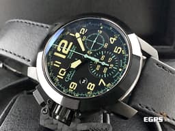 GRAHAM 格林漢 CHRONOFIGHTER GR-C2CCAU.B09A.L44N 不鏽鋼PVD黑色材質 <font color=#FFFF33>  OVERSIZE 陶瓷表圈 Black carbon 左手啟動按把</font> <font color=#ff0000>台灣公司貨</font> 自動上鏈 47mm