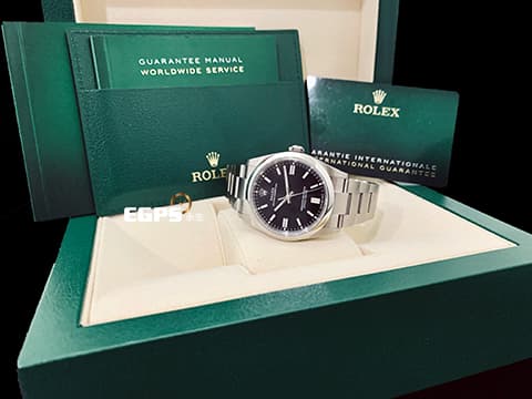 ROLEX 勞力士 Oyster Perpetual 36 蠔式恆動型 126000 亮黑色面盤 經典 OP36 不鏽鋼 2024年保卡 自動上鍊 36mm