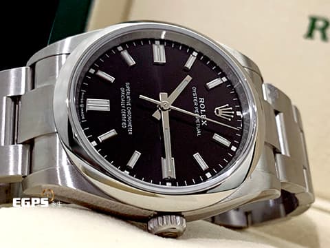 ROLEX 勞力士 Oyster Perpetual 36 蠔式恆動型 126000 亮黑色面盤 經典 OP36 大三針 不鏽鋼 2025年保卡 自動上鍊 36mm