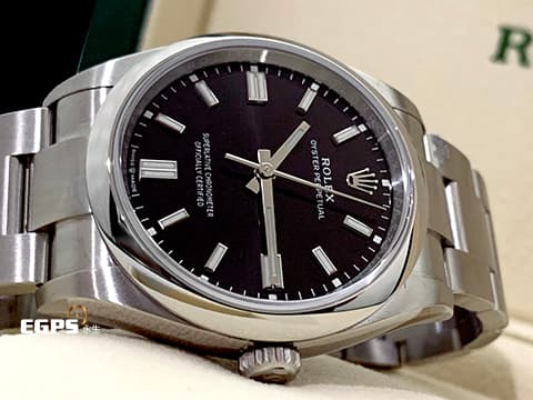 ROLEX 勞力士 Oyster Perpetual 36 蠔式恆動型 126000 亮黑色面盤 經典 OP36 不鏽鋼 2024年保卡 自動上鍊 36mm