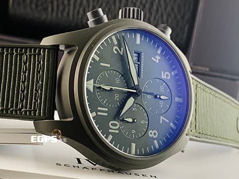 IWC 萬國 Pilot`s Chronograph Top Gun IW389106 海軍空戰部隊計時腕錶 Top Gun海軍空戰部隊特別版 「森林地」特別版 2022年保卡 台灣公司貨  
 IWC萬國錶首枚採用全新深綠色陶瓷錶殼的錶款 ! 年度限量製作1000枚～ 自動上鏈 44.5 mm