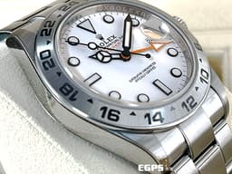ROLEX 勞力士 Explorer II 蠔式 探險家二號 226570 <font color="#F0F0F0">白色面盤</font> 探二 <font color="#ffa500">橘色兩地時間指針</font> GMT 不鏽鋼 <font color="#FF0000">新式3285機芯 2021年保卡 錶友蒐藏未使用品</font>&nbsp;自動上鍊 42mm
