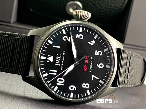 IWC 萬國 Big Pilot 大飛行員系列 IW329801 特別版 陶瓷材質 鈦合金錶扣   捍衛戰士 TOP GUN  2024年保單 新快拆錶帶～   經典質感大洋蔥頭 海軍空戰部隊腕錶 自動上鍊 43.8mm