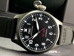 IWC 萬國 Big Pilot 大飛行員系列 IW329801 特別版 陶瓷材質 鈦合金錶扣  <font color=#FF0000> 捍衛戰士 TOP GUN <font color=#FFFF33> 2024年保單 新快拆錶帶～</font> </font>  經典質感大洋蔥頭 海軍空戰部隊腕錶 自動上鍊 43.8mm