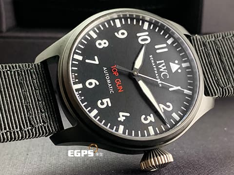 IWC 萬國 Big Pilot 大飛行員系列 IW329801 特別版 陶瓷材質 鈦合金錶扣   捍衛戰士 TOP GUN  2024年保單 新快拆錶帶～   經典質感大洋蔥頭 海軍空戰部隊腕錶 自動上鍊 43.8mm