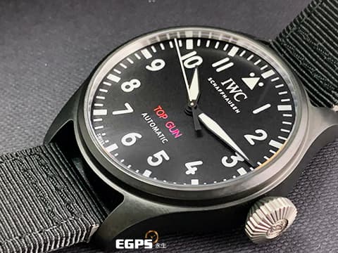 IWC 萬國 Big Pilot 大飛行員系列 IW329801 特別版 陶瓷材質 鈦合金錶扣   捍衛戰士 TOP GUN  2024年保單 新快拆錶帶～   經典質感大洋蔥頭 海軍空戰部隊腕錶 自動上鍊 43.8mm