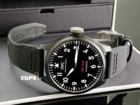 IWC 萬國 Big Pilot 大飛行員系列 IW329801 特別版 陶瓷材質 鈦合金錶扣   捍衛戰士 TOP GUN  2024年保單 新快拆錶帶～   經典質感大洋蔥頭 海軍空戰部隊腕錶 自動上鍊 43.8mm