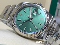 ROLEX 勞力士 Datejust 36 蠔式日誌型 126234 <font color="#00fa9a">薄荷綠色錶面</font> DJ36 經典三角坑紋錶圈 <font color="#FF0000">2025年保卡 蠔式（Oyster）三節錶帶</font> 自動上鍊 36mm