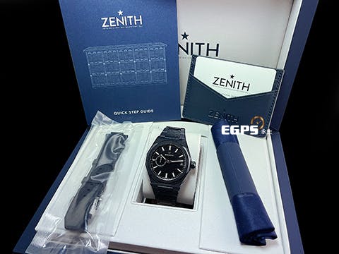 ZENITH 真力時 DEFY Skyline 碟飛 49.9300.3620/21.I001 黑陶瓷材質
 黑陶瓷材質 黑色四芒星面盤 2024年保單  自動上鍊 41mm