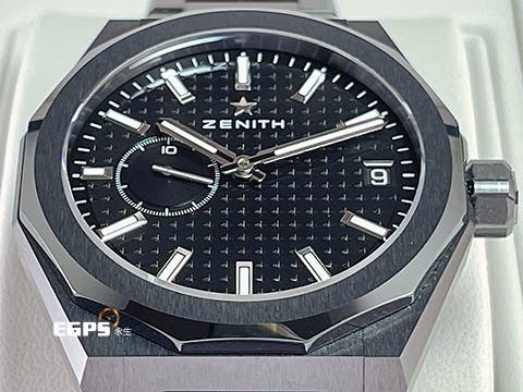 ZENITH 真力時 DEFY Skyline 碟飛 49.9300.3620/21.I001 黑陶瓷材質
 黑陶瓷材質 黑色四芒星面盤 2024年保單  自動上鍊 41mm