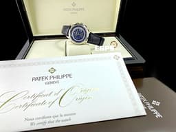 Patek philippe 百達翡麗 PP錶 複雜功能時計系列 5930 G 白K金材質 藍色網狀格紋面盤 5930G-001 世界時區 飛返計時 <font color="#FF0000">BEIJING 北京時區面盤 </font>自動上鍊 39.5mm