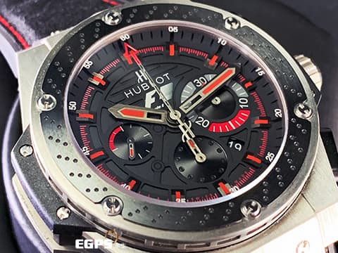 HUBLOT 宇舶 大爆炸 王者至尊 703.ZM.1123.NR.FMO10 計時碼表 鋯金屬材質 半鏤空面盤 浮雕陶瓷表圈 Hublot F1 King Power 限量500只 自動上鍊 48mm