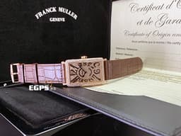 Franck Muller 法蘭穆勒 FM錶 Long Island 1000SC 18K玫瑰金材質&nbsp;<font color="#05f0f0">精鑲鑽框耀眼奪目、精鑲鑽滿天星面盤</font> 自動上鍊 43x31mm