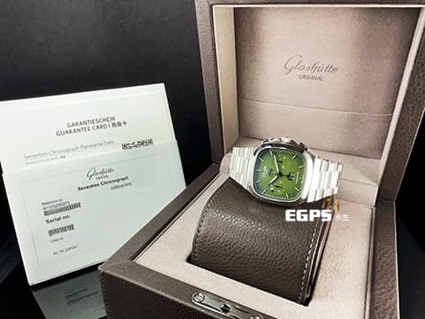 GLASHUTTE ORIGINAL 格拉蘇蒂 復古系列 13702090270 70年代 Seventies Chronograph 1-37-02-09-02-70 綠色面盤 復古經典搭配 2024年保單 自動上鍊 40mm