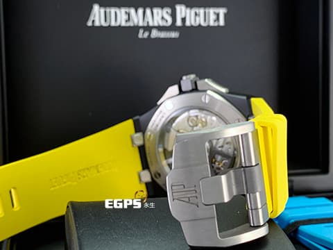 Audemars Piguet 愛彼 AP錶 Royal Oak Offshore 15600CE 皇家橡樹離岸型 15600CE.OO.A002CA.01 黑陶瓷材質 自動上鏈  音樂跳動靈感設計 皇家橡樹離岸型 終極暗夜音樂特別版 世界百大DJ專屬  2022年保單 極致限量發行250枚 四種顏色原廠膠帶任君搭配   43mm