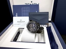 ZENITH 真力時 Defy El Primero 21 計時碼錶 49.9000.9004/78.R582 <font color="#ff00ff">黑陶瓷材質 鏤空面盤 高振頻 1/100秒 </font> <font color="#FF0000">2025年保卡</font> 自動上鍊 44mm