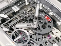 Hublot 宇舶 Spirit of Big Bang 大爆炸 靈魂系列 Meca-10 Titanium 十日鍊 動能顯示 614.NX.1170.RX 鈦金屬 鏤空面盤 <font color="#FF0000">2020年保單</font> 手上鍊 45mm