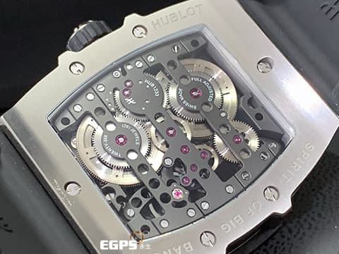 Hublot 宇舶 Spirit of Big Bang 大爆炸 靈魂系列 Meca-10 Titanium 十日鍊 動能顯示 614.NX.1170.RX 鈦金屬 鏤空面盤 2020年保單 手上鍊 45mm