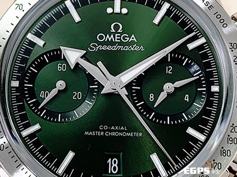 OMEGA 歐米茄 超霸57系列 CO‑AXIAL MASTER CHRONOMETER 33210415110001 綠色面盤 不鏽鋼材質 計時碼錶  2022保單 同軸擒縱 大師天文台計時腕錶 40.5mm