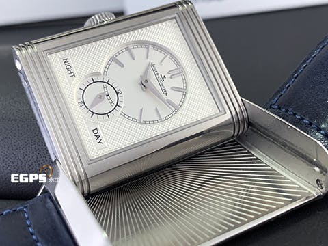 Jaeger Le-Coultre 積家 REVERSO TRIBUTE DUOFACE Q3988482 JLC傳承經典馬球POLO精神~ 特色獨特雙時區翻轉REVERSO工藝  耐操百搭 不銹鋼材質 高水準工藝~品味人士的優先選擇~   耀眼湛藍色面盤 2024年保單  手動上鍊 47 X 28.3mm