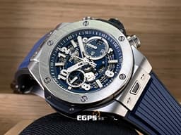 Hublot 宇舶 Big Bang 大爆炸 Unico 鈦金屬 421.NX.5170.RX 飛返計時碼錶 <font color=#70cce1>扎扎實實的細節與質感！品味人士的霸氣首選！消光藍色鏤空面盤！<font color=#FF0000>2024年最新電子保單 三日鍊 飛返計時碼錶 </font> </font>自動上鍊 44mm