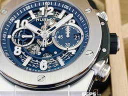 Hublot 宇舶 Big Bang 大爆炸 Unico 鈦金屬 421.NX.5170.RX 飛返計時碼錶 <font color=#70cce1>扎扎實實的細節與質感！品味人士的霸氣首選！消光藍色鏤空面盤！<font color=#FF0000>2024年最新電子保單 三日鍊 飛返計時碼錶 </font> </font>自動上鍊 44mm