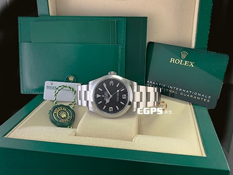 ROLEX 勞力士 Explorer 40 蠔式 探險家一型 224270 經典3 6 9夜光時標面盤 不鏽鋼 新款3230機芯 2024年保單 自動上鍊 40mm