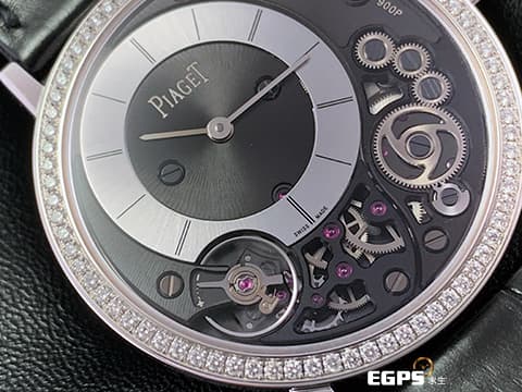 PIAGET 伯爵 Altiplano 系列 Ultimate Manual 鏤空面盤 18K白金 G0A44112 伯爵超薄鑽錶 原廠鑲嵌78顆明亮形切割圓形美鑽（約 0.71克拉） 2023年保單  手上鍊 38mm