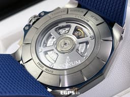 CORUM 崑崙 Admiral's Cup 海軍上將 132.211.04/F373 AB51 <font color="#4169e1">海洋藍色格紋面盤</font>&nbsp;Admiral AC-ONE 45 海軍上將  鈦金屬計時款腕錶 <font color="#FF0000">2022年保單 獨特全球限量100只&nbsp;</font>自動上鍊 45mm