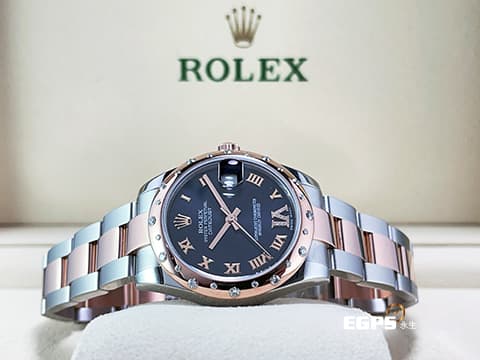 ROLEX 勞力士 Datejust 178341 VI  黑色面盤 玫瑰金 原鑲鑽石 市面稀少 與眾不同 魔幻炫黑色面盤  半金 女錶 31mm