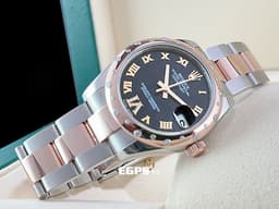 ROLEX 勞力士 Datejust 178341 VI  黑色面盤 玫瑰金 原鑲鑽石 <font color=#FF0000>市面稀少 與眾不同 魔幻炫黑色面盤 </font> 半金 女錶 31mm