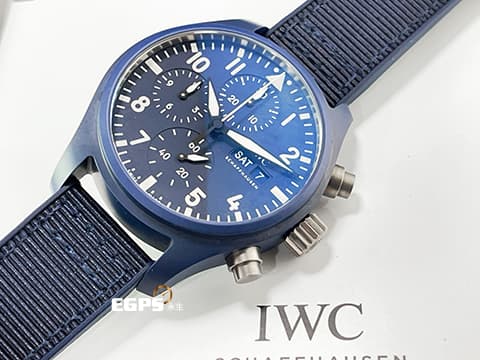 IWC 萬國 Pilot`s Chronograph Top Gun IW389404 海軍空戰部隊計時腕錶 Top Gun海軍空戰部隊特別版「OCEANA」特別版 2024年保卡   
 IWC萬國錶首枚採用藍色陶瓷錶殼的錶款 ! 自動上鏈 41.9mm