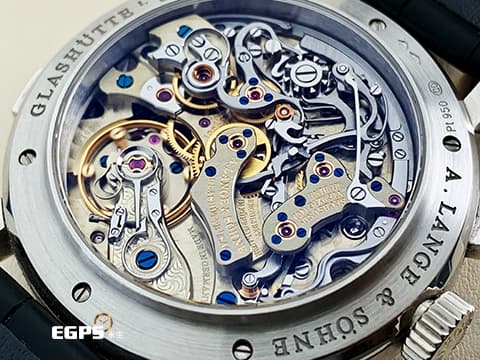 A.LANGE &amp; SOHNE 朗格 SAXONIA系列 DOUBLE SPLIT DATOGRAPH 405.035 PT950鉑金材質 飛返計時 大日期窗 動能顯示 2023年保單 手上鍊&nbsp;41mm