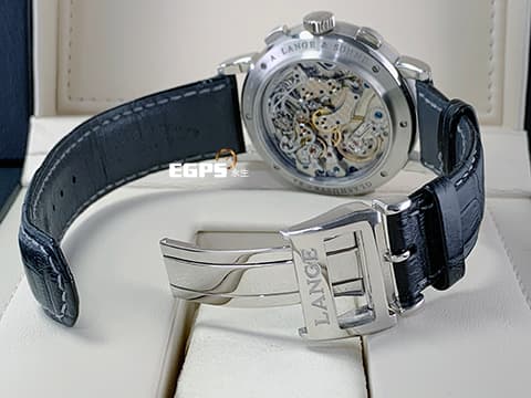 A.LANGE &amp; SOHNE 朗格 SAXONIA系列 DOUBLE SPLIT DATOGRAPH 405.035 PT950鉑金材質 飛返計時 大日期窗 動能顯示 2023年保單 手上鍊&nbsp;41mm