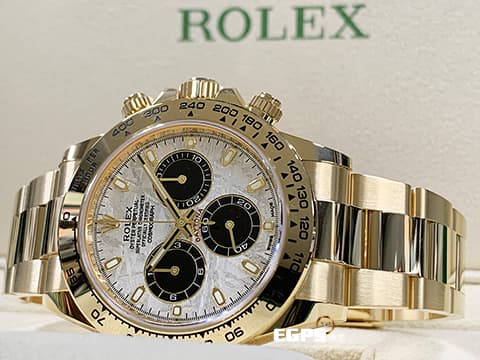 ROLEX 勞力士 Daytona 迪通拿 116508 18K黃金材質&nbsp;停產絕版款 獨一無二隕石面盤 2023年保卡 自動上鍊 40mm