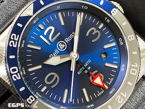 Bell &amp; Ross 柏萊士 Instruments 系列 BR03-93 GMT BLUE 鈦金屬 太陽紋藍面 藍灰圈 雙向旋轉陽極氧化鋁錶圈&nbsp;2026年保卡 自動上鏈&nbsp;42mm