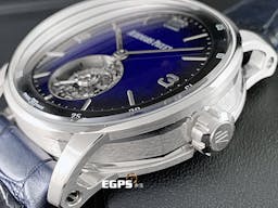 Audemars Piguet 愛彼 AP錶 Code 11.59系列 Flying Tourbillon 陀飛輪 26396BC.OO.D321CR.01 <font color=#2050bb>煙熏藍色「大明火」琺瑯覆面金質錶盤</font> 18K白金材質 <font color=#FF0000>2020保單</font> 26396 BC <font color=#FFFF33>歡迎各錶友以 PP、AP、RM、勞力士 來店交換，本店將以最高價評估～</font> 自動上鍊 41mm