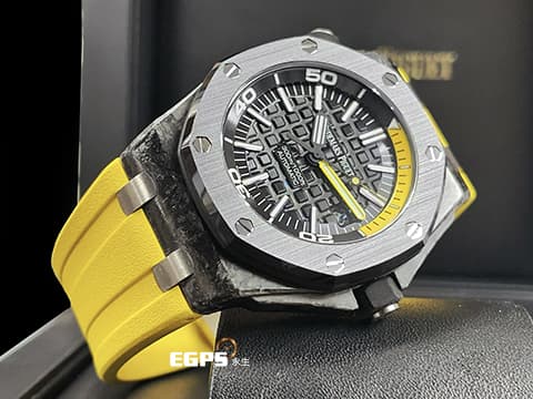 Audemars Piguet 愛彼 AP錶 Royal Oak Offshore Diver 皇家橡樹 離岸型 潛水錶 15706AU 鍛造炭 陶瓷圈 配件齊全，來個與眾不同的潛水錶吧！！ 黃呆 42mm