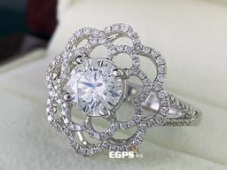 天然鑽石 GIA 1.12CT F/IF 鑽石戒指 鑽戒 天然真鑽 造形 白K金材質 鑽戒